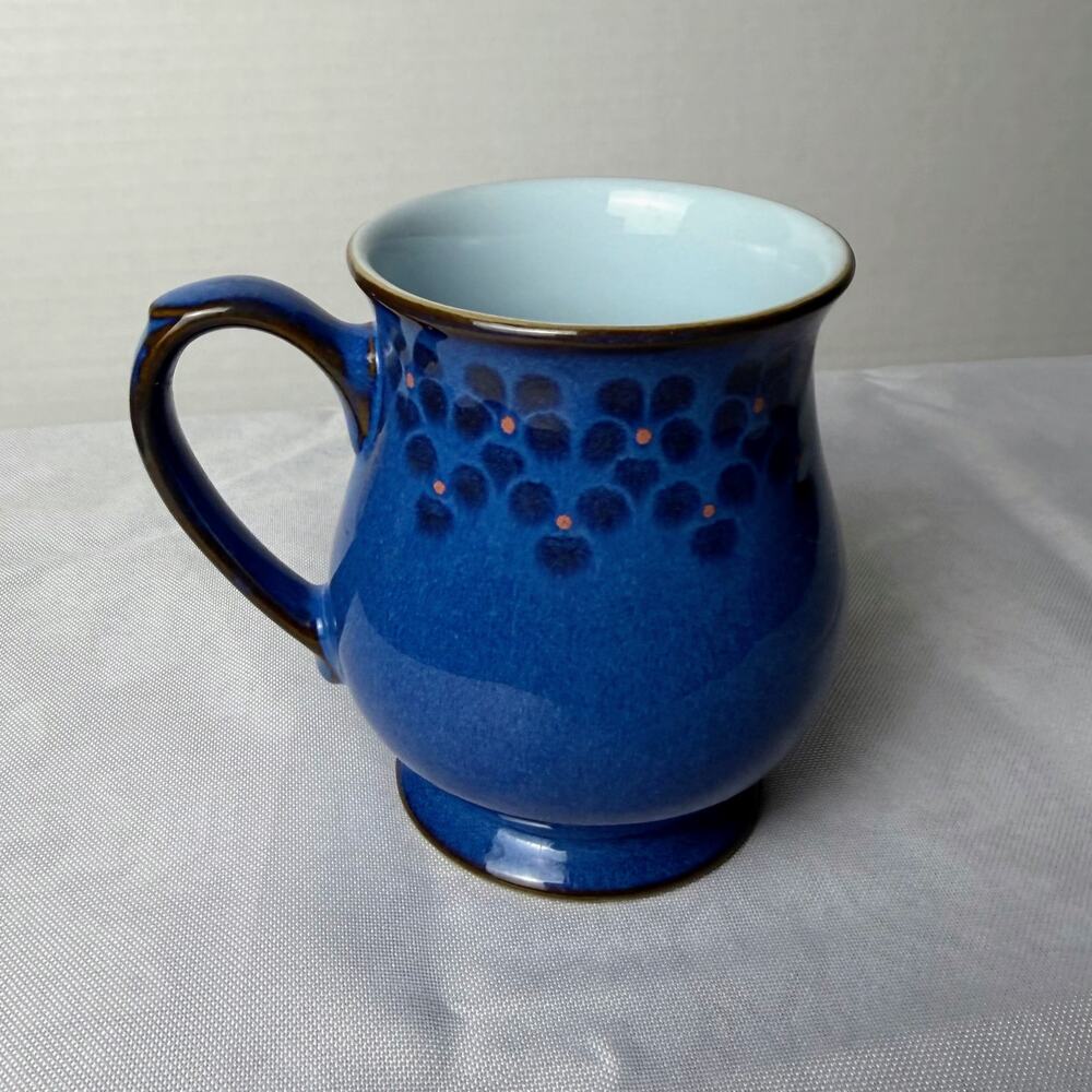 VTG Denby Langley Midnight Craftsman Footed Mug Cobalt Blue England 1980s Gift